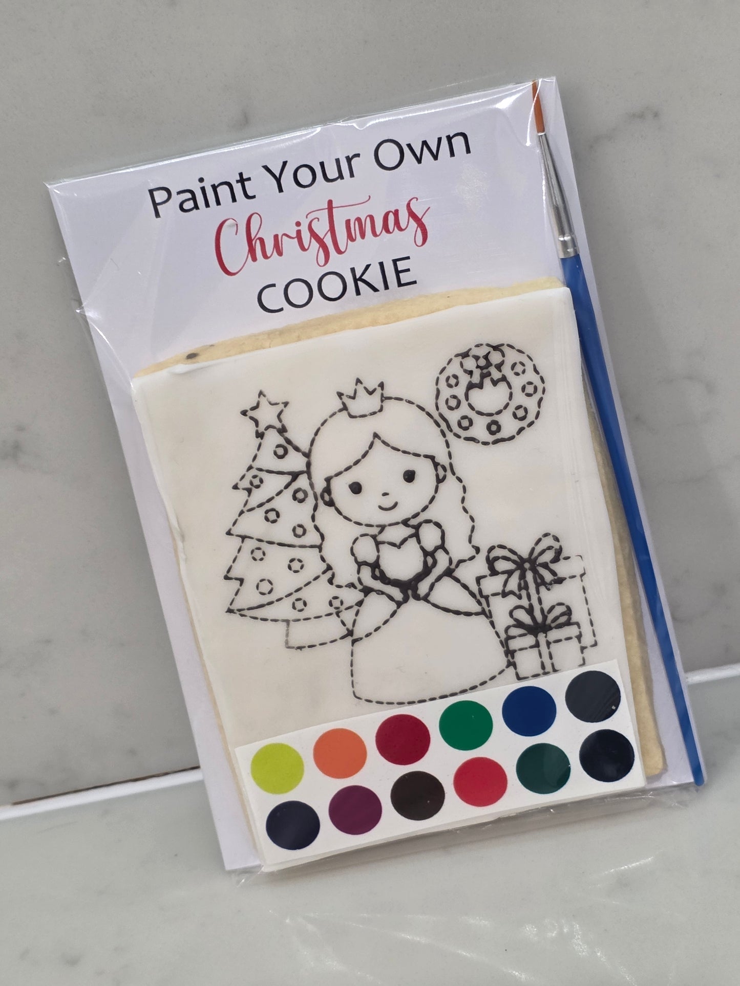 Paint Your Own Giant Cookie - Princess Edition - Christmas