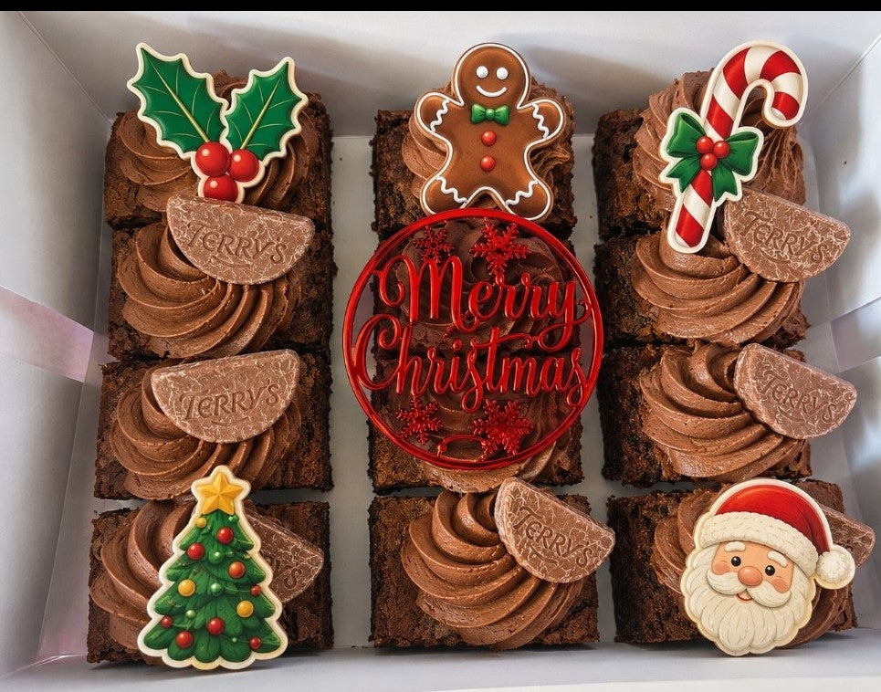 Christmas Brownie Box - ensure mobile number added to order. £5 deposit - Total price £18 - £13 to pay 1 week before collection or despatch - Gluten free