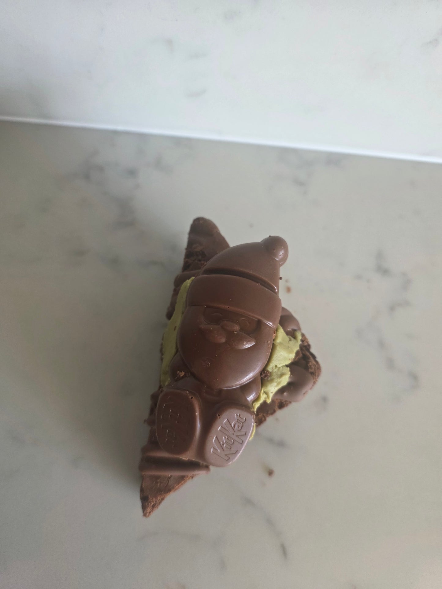 GLUTEN FREE Pistachio and Santa (yes Santa Kit kat) Brownie