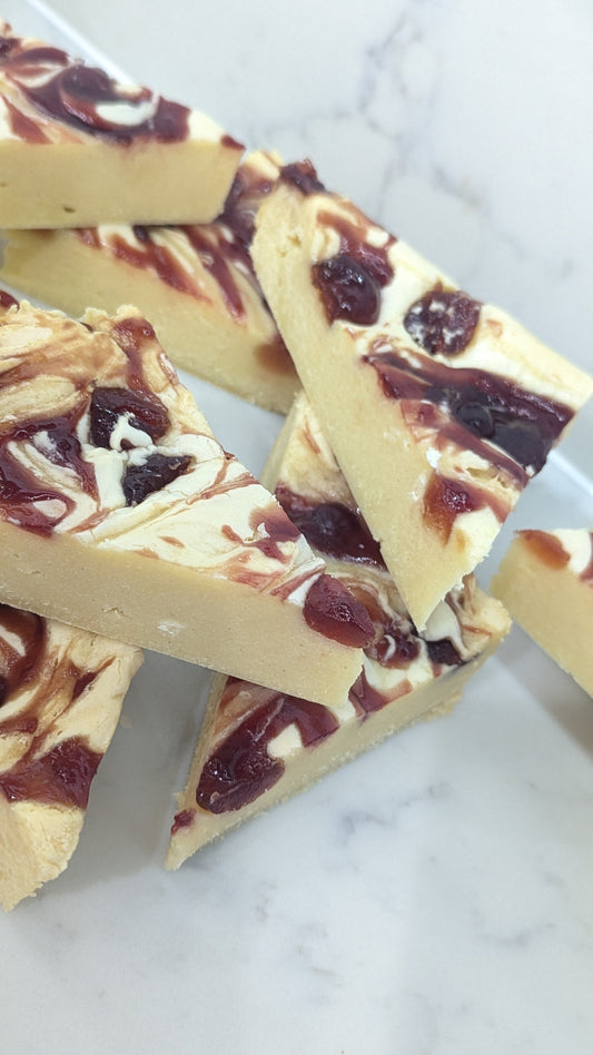 GLUTEN FREE - White Chocolate and Raspberry Blondie