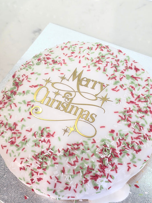 GLUTEN FREE - Christmas Old School Cake - round - Vanilla