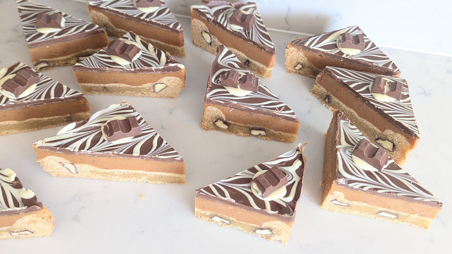GLUTEN FREE Kinder Millionaire with a Kinder Cookie Base