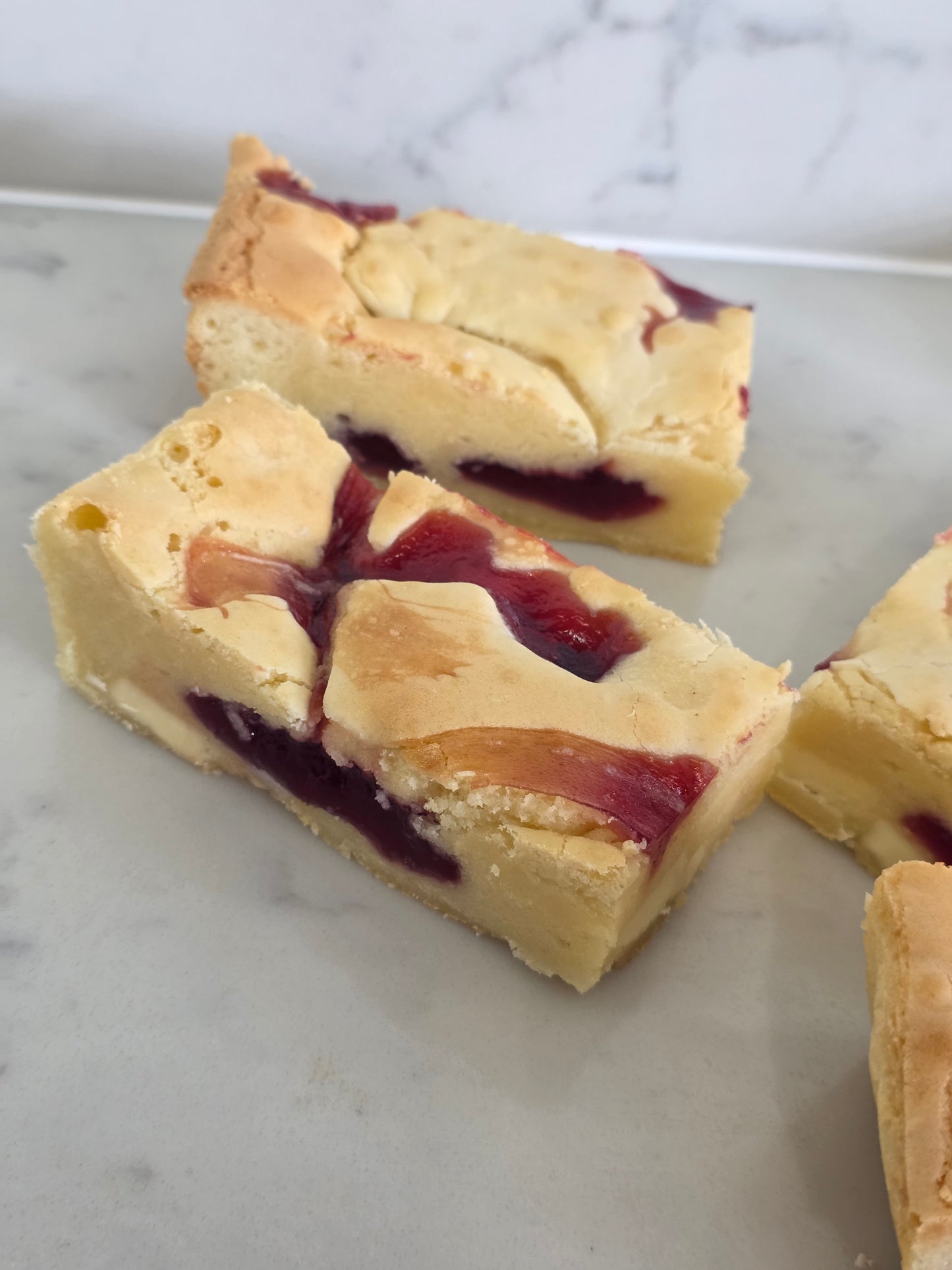GLUTEN FREE - White Chocolate and Raspberry Blondie