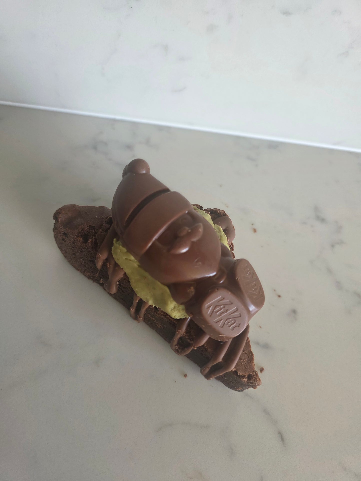 GLUTEN FREE Pistachio and Santa (yes Santa Kit kat) Brownie