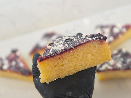 GLUTEN FREE / DAIRY FREE Lemon and Black Cherry Cake
