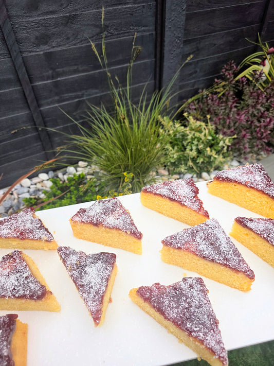 GLUTEN FREE / DAIRY FREE Jam and Coconut Cake