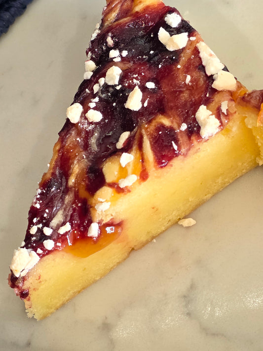 GLUTEN FREE - Lemon and Cherry Meringue Blondie