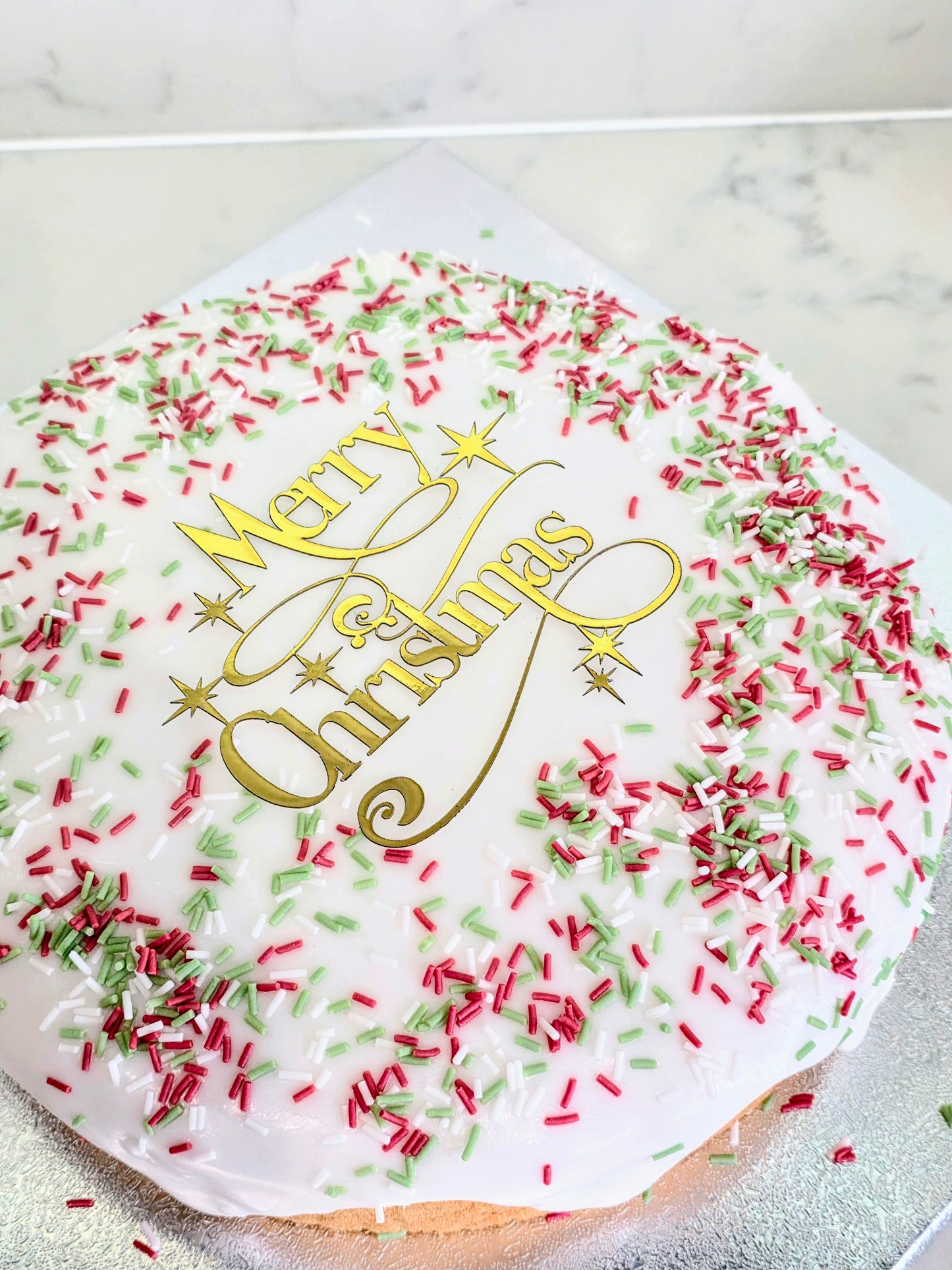 GLUTEN FREE - Christmas Old School Cake - round - Vanilla